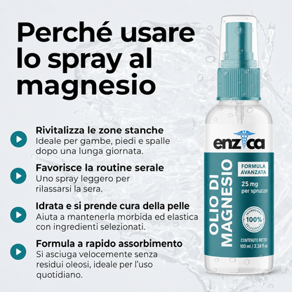 Olio di magnesio Enzica – Rilassati profondamente, dormi meglio e recupera più velocemente